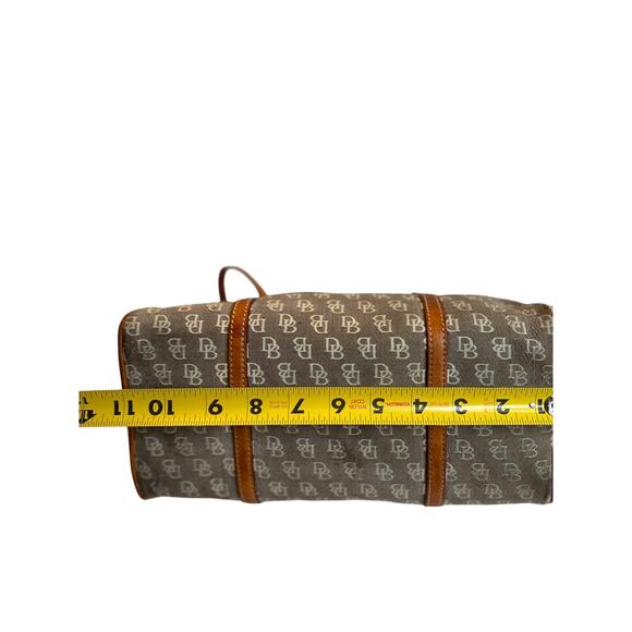 Vintage Dooney & Bourke Signature Canvas Handbag w/ Leather Trim Y2K - Picture 10 of 13